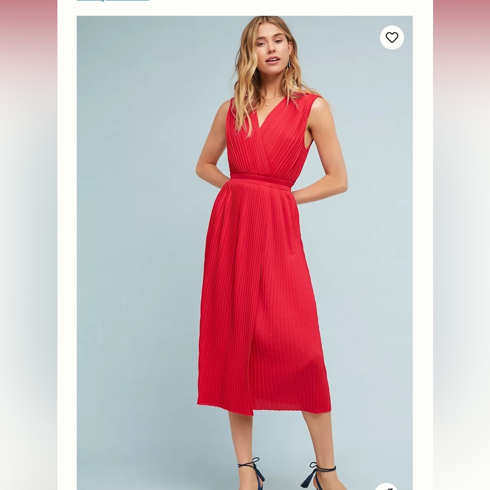 Anthropologie Tracy Reese Pleated Midi Dress